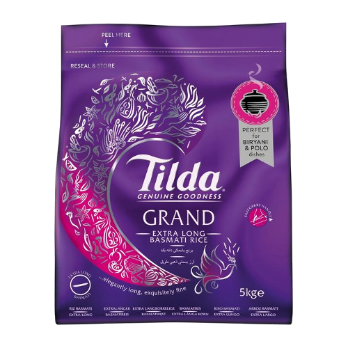 Tilda Grand Extra Long Basmati Reis 5kg - Lila