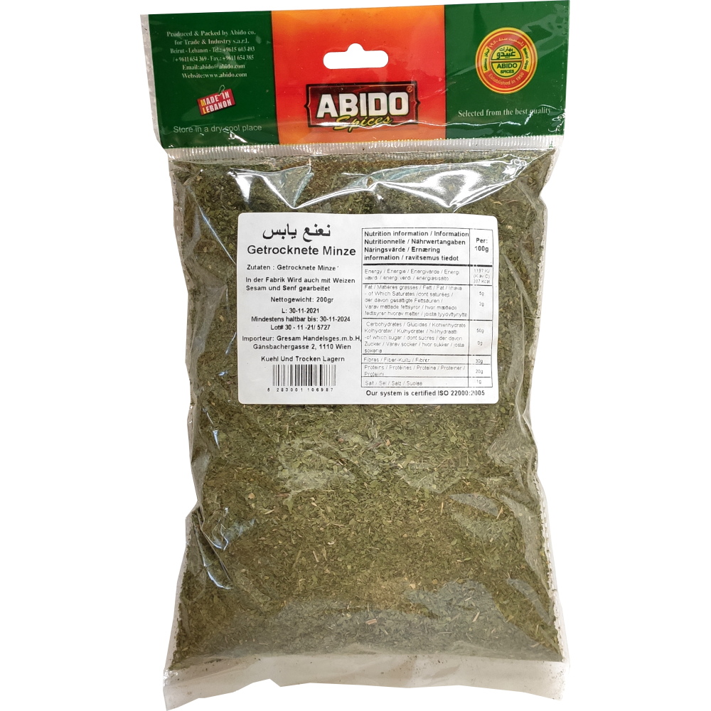 Abido Minze, getrocknet 200g