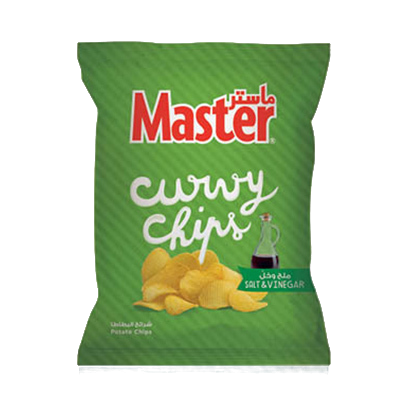 Master Curvy Chips, Salt & Vinegar 120g