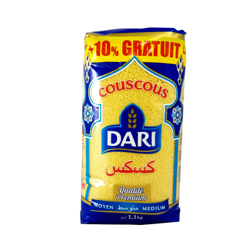 Dari Couscous Medium 1kg +10% Gratis - Marokko