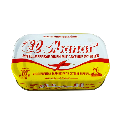 El Manar Sardinen mit Cayenne Schoten 125g