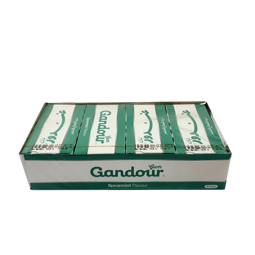 Gandour Kaugummi, Spearmint Flavour, 20 Packungen