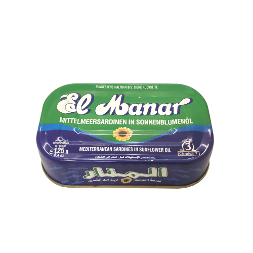 El Manar Sardinen in Sonnenblumenöl 125g